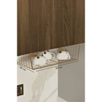 Edora Home Parlak Altın Raf Altı Kanguru Sepet Çok Amaçlı Düzenleyici Organizer Bardak Rafı