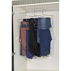 Edora Home Silver 10 Lu Dolap Içi 5 Katlı Pantolon, Şal, Eşarp Askısı, Gardrop Askılığı- Metal Paslanmaz - Gümüş