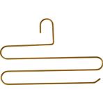 Edorahome Gold 5'Li Dolap İçi 3 Katlı Pantolon Elbise, Şal, Eşarp, Askısı, Gardrop Askılığı - Metal Paslanmaz