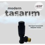 EDP 1/2 Siyah Termostatik Krom Vana