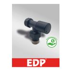 EDP ANTRASİT KÖŞE RADYATÖR VANASI PLASTİK VOLAN 16*2 RAKORLU PEX