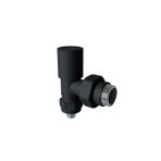 Edp Radyatör Vanası 1/2'' Siyah Köşe Pex (Metal Volanlı 16*2Mm Boru Bağl. Rakorlu)