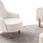 Edsy Home Armoni Berjer Krem Tekli Koltuk