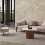 Edsy Home Galata 3+1 Koltuk Takımı Sütlü Kahve