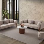 Edsy Home Galata 3+3+1+1 Koltuk Takımı Sütlü Kahve