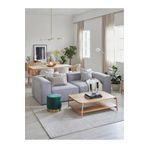 Edsy Home Mira 2 Modüler İkili Koltuk (Gri) Keten Kumaş