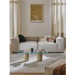 EDSY HOME Mira 2 Modüler İkili Koltuk (KIRIK BEYAZ) Keten Kumaş