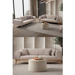 Edsy Home Rebull 3+3 Koltuk Takımı Sütlü Kahve