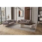 Edsy Home Rebull 3+3+1 Koltuk Takımı Kahverengi + Sütlü Kahve - Sütlü Kahverengi