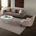 Edsy Home Regnar 3+1 Koltuk Takımı Kahverengi - Sütlü Kahve Antrasit