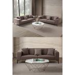 Edsy Home Regnar 3+3 Koltuk Takımı Kahverengi