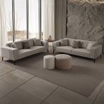 Edsy Home Regnar 3+3 Koltuk Takımı Krem Antrasit