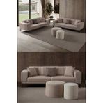 Edsy Home Regnar 3+3 Koltuk Takımı Sütlü Kahve - Ekru