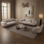 Edsy Home Regnar 3+3+1+1 Koltuk Takımı Polar Kumaş Krem