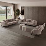 Edsy Home Regnar 3+3+1+1 Koltuk Takımı Sütlü Kahve Antrasit