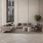 Edsy Home Regnar 3+3+1+1 Koltuk Takımı Sütlü Kahve + Kahverengi - Krem - Kahve