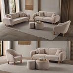 Edsy Home Regnum Koltuk Takımı 3+3+1 Krem