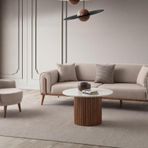 Edsy Home Riva 3+1 Koltuk Takımı Sütlü Kahve