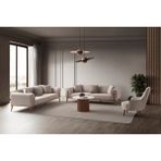 Edsy Home Riva 3+3+1+1 Koltuk Takımı Sütlü Kahve