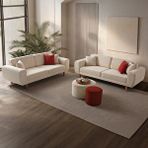 Edsy Home Roma 3+3 Koltuk Takımı Fitilli Kadife Krem