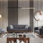 Edsy home rupon 3+3+1 koltuk takımı antrasit