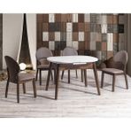 Edsy Home Sienna 4 Sandalyeli Masa Takımı - Kahverengi