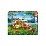 Educa 1000 Parça Harika Kamp Tatili Puzzle - 19922 - Camping Holiday