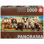 Educa 1000 Parcalik Bankta Oturak Yavru Kopekler Panorama Puzzle