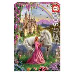 Educa 17985 500 Parça Fairy & Unicorn Puzzle
