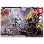 Educa 17988 500 Parça Bicycle With Flowers Puzzle