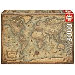 Educa 19567 3000 Dünya Haritası, Karışık, 26 x 18 cm