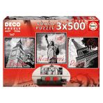 Educa 3x500 Parça Egzotik Çiçekler Dekoratif Puzzle