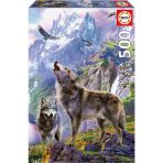Educa 500 Parça Kayalardaki Kurtlar Puzzle - 19548 - Wolves In The Rocks