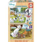 Educa Disney Animals 2x25 Parça Ahşap Puzzle