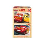 Educa EDU-17172 2x16 Parça Cars 3 Ahşap Çocuk Puzzle