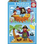 Educa Pirates 2 X 20 Parça Karton Puzzle