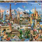 Educa Puzzle 2000 Parça Avrupanın Simge Yapıları
