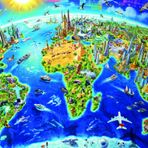 Educa World Landmarks Globe 2000 Parça Puzzle