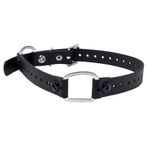 Educator Ekstra Küçük Köpek Mini Çift Bungee Köpek Tasması, Biyotan, Su Geçirmez, Kokusuz, Metal Toka ve İki Konfor Döngüsü ile D Halka, Özel Uyum için Ayarlanabilir, 7/10 cm, Siyah