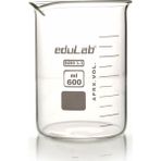 Edulab 600 ml Beherglas Cam Çok Amaçlı Kullanım İçin Dayanıklı ve Kalın Duvarlı