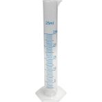 Edulab Plastik Dereceli Silindir Set 5 Adet 25 ml - Şeffaf