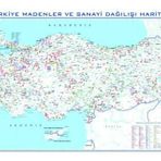 Edulab TÜRKİYE MADENLER VE SANAYİ DAĞILIŞI HARİTASI 80X135 CM