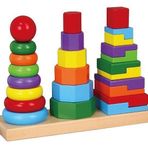 Edutoys 3'lü Renkli Geometrik Kule