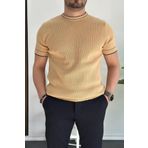 Edwox Erkek Bisiklet Yaka Triko Tişört Sarı Edw233