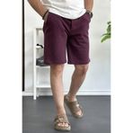 Edwox Erkek Likralı Regular Fit Şort Bordo Edw163