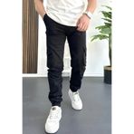 Edwox Erkek Paçası Lastikli Kargo Cepli Pantolon Siyah Edw353