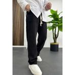 Edwox Erkek Pamuklu Keten Görünümlü Pantolon Siyah Edw443