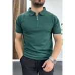 Edwox Erkek Polo Yaka Düz Tişört Yeşil EDW455 - XL