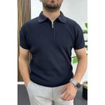 Edwox Erkek Polo Yaka Likralı Tişört Lacivert EDW491 - 2XL