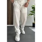 Edwox Erkek Rahat Kalıp Yazlık Pantolon Beyaz Edw269